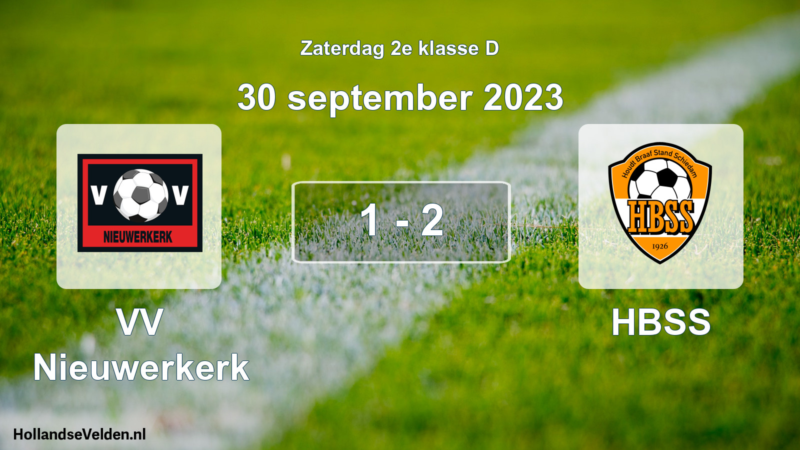 Total number of matches played: VV Nieuwerkerk - HBSS 1 - 2 (30 September 2023)
