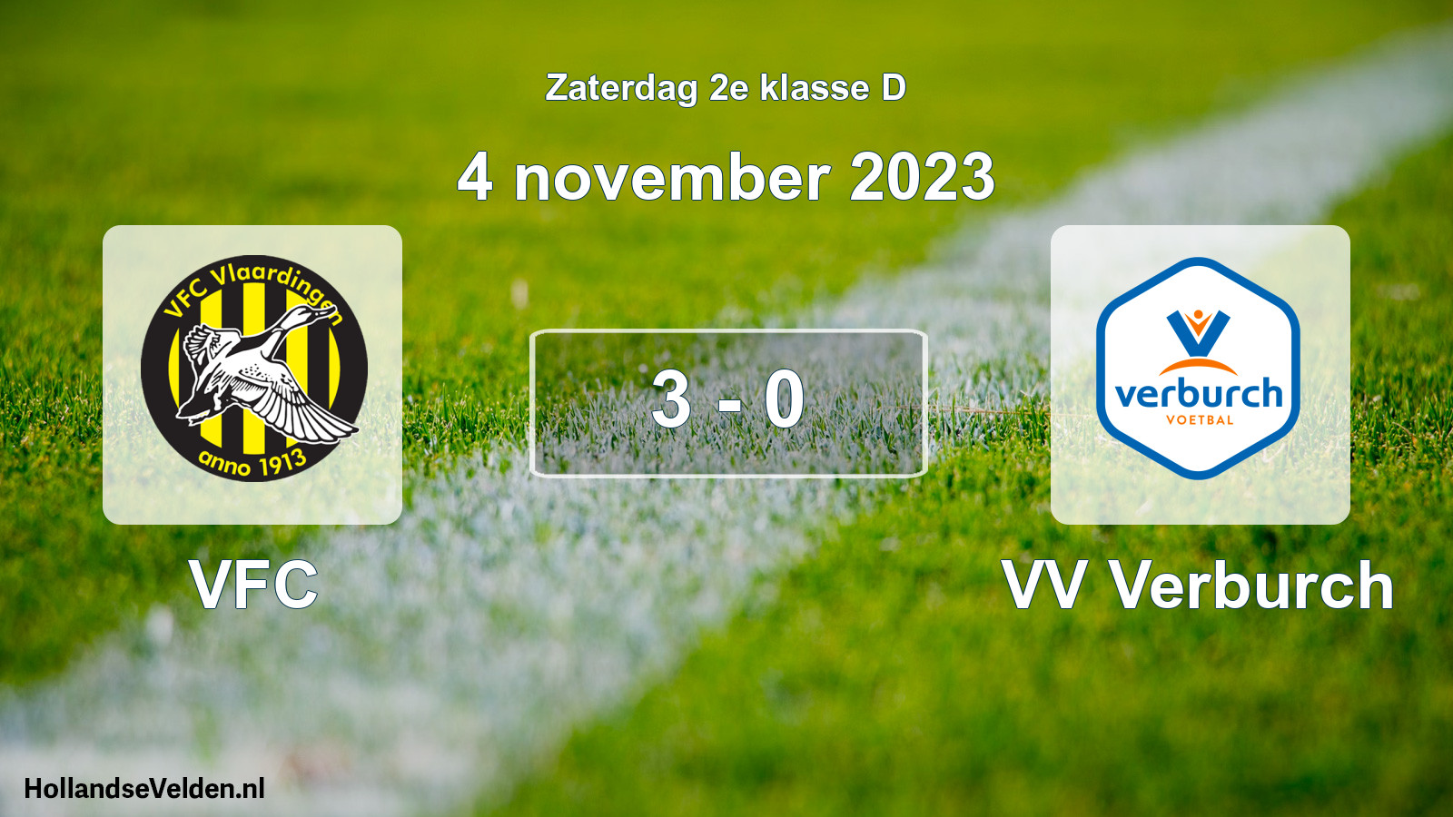 Total number of matches played: VFC - VV Verburch 3 - 0 (4 November 2023)