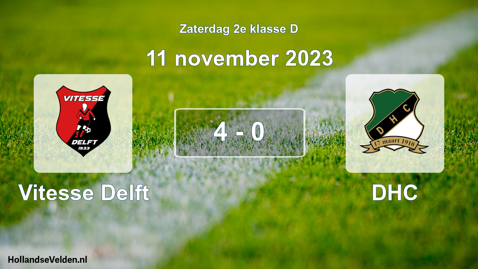 Total number of matches played: Vitesse Delft - DHC 4 - 0 (11 November 2023)