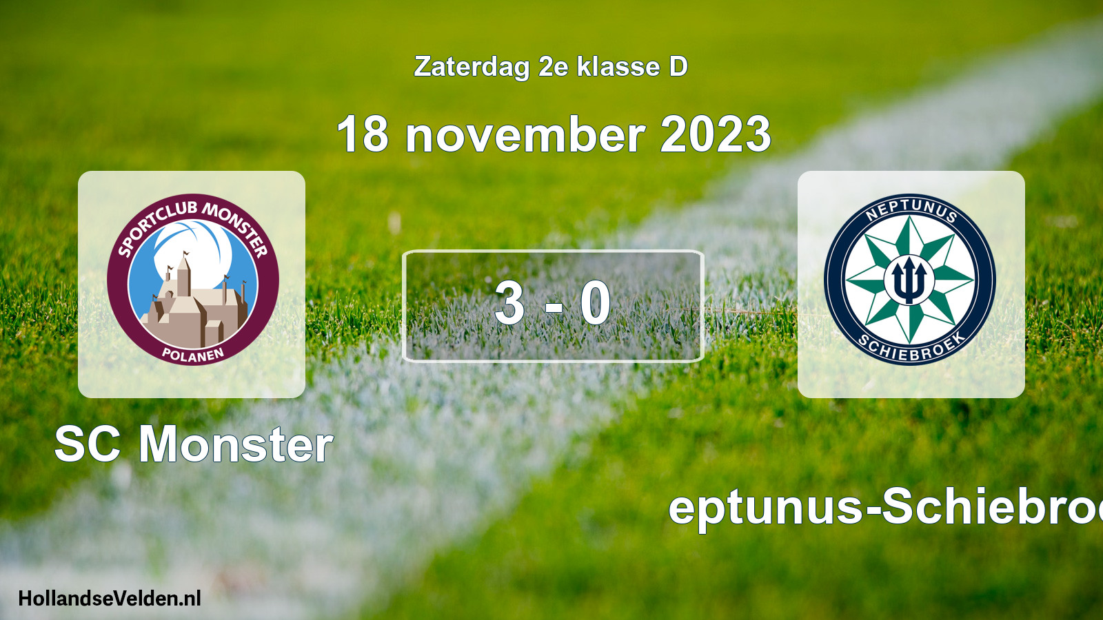 Total number of matches played: SC Monster - Neptunus-Schiebroek 3 - 0 (18 November 2023)