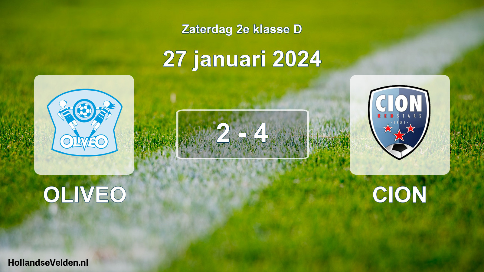 Total number of matches played: OLIVEO - CION 2 - 4 (27 January 2024)