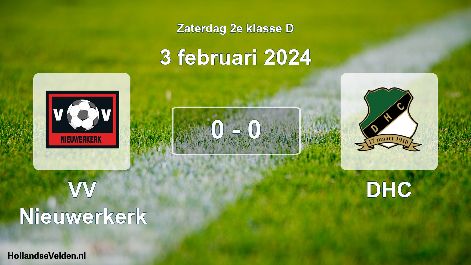 Total number of matches played: VV Nieuwerkerk - DHC 0 - 0 (3 February 2024)