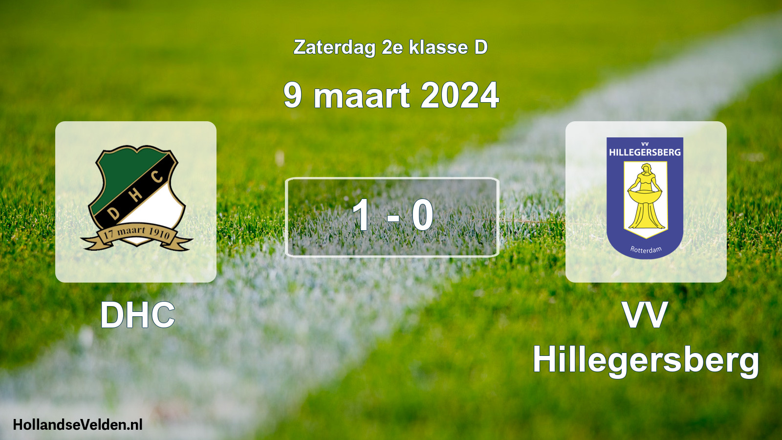Total number of matches played: DHC - VV Hillegersberg 1 - 0 (9 March 2024)