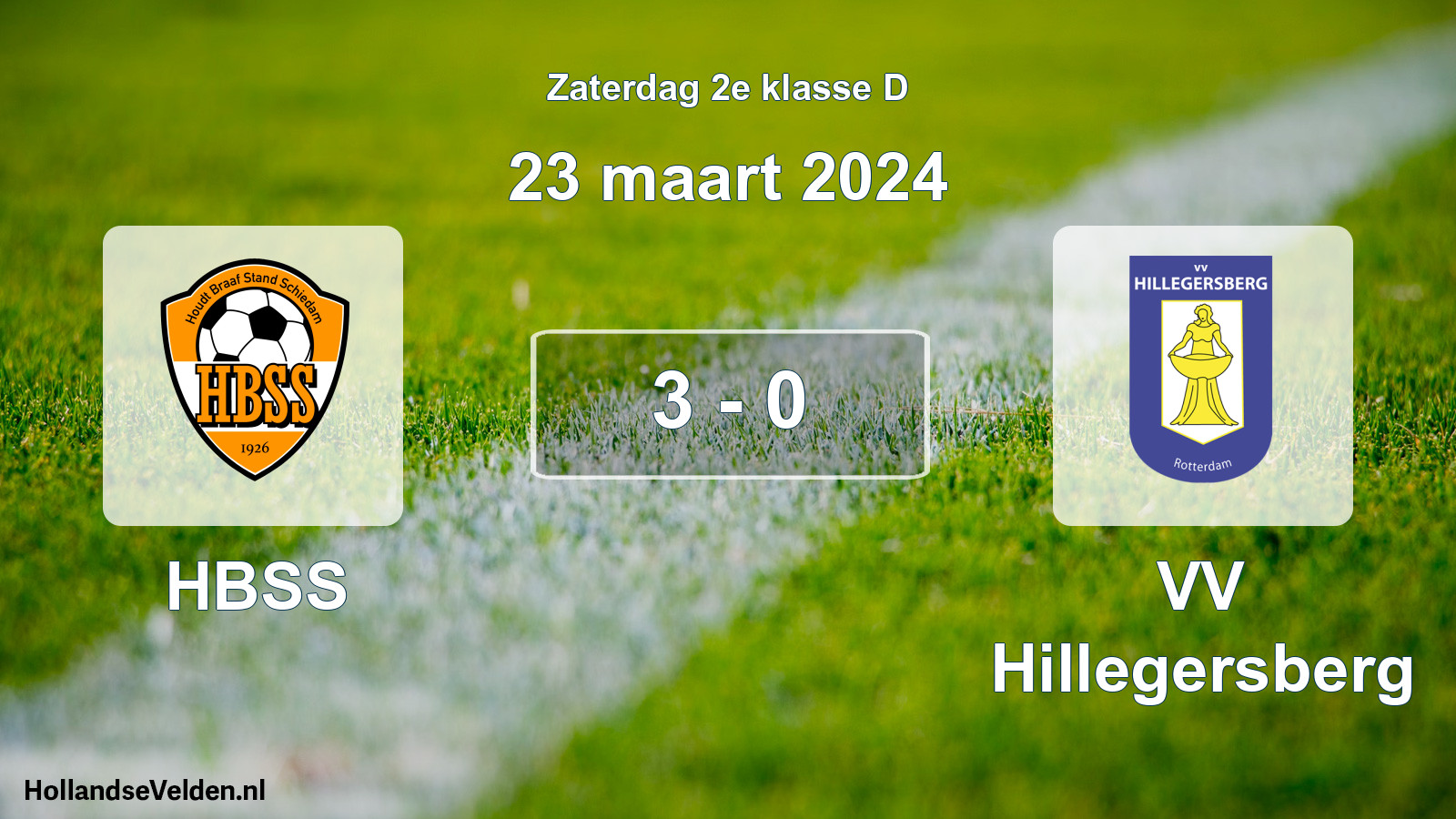 Total number of matches played: HBSS - VV Hillegersberg 3 - 0 (23 March 2024)