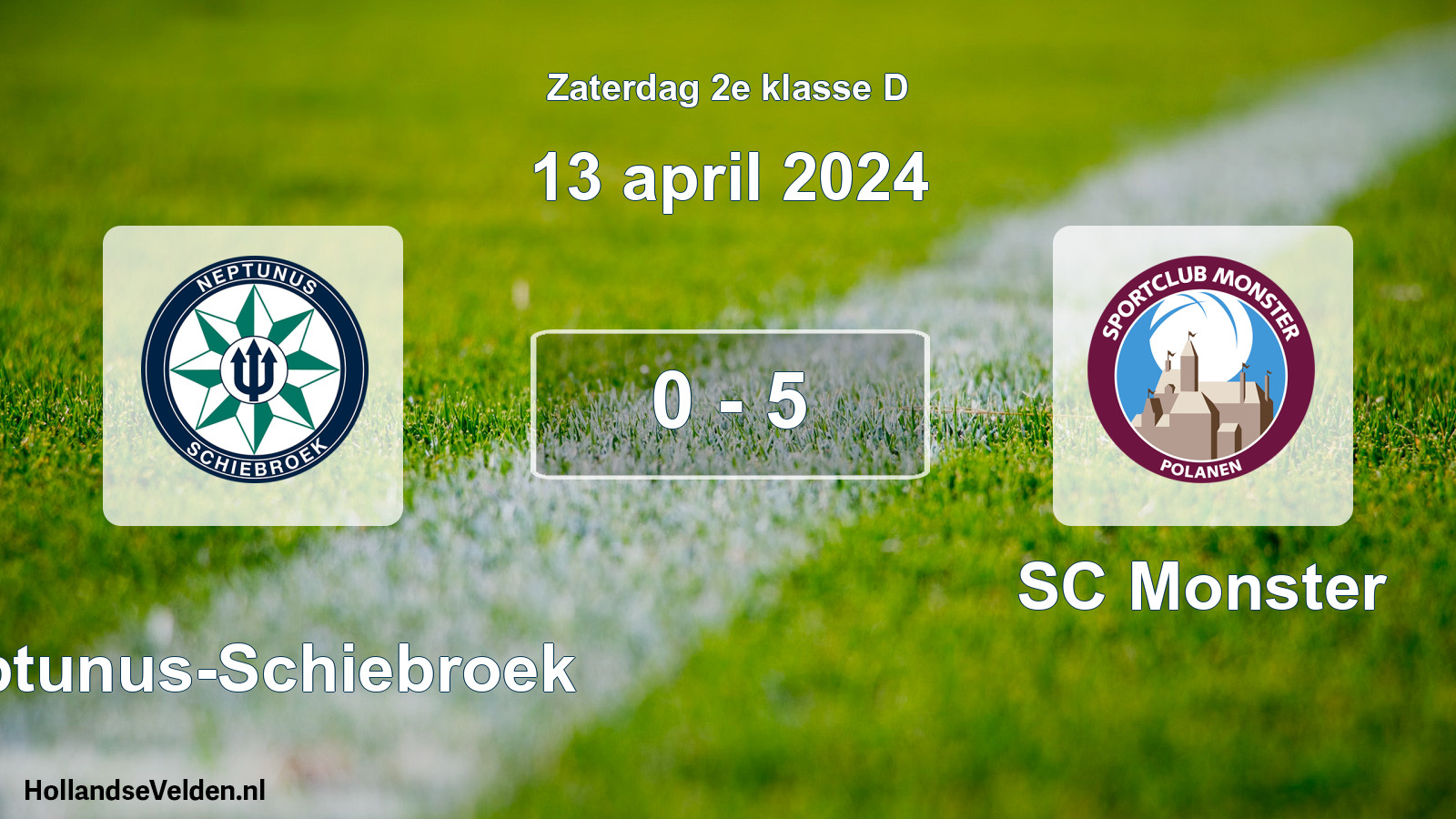 Total number of matches played: Neptunus-Schiebroek - SC Monster 0 - 5 (13 April 2024)