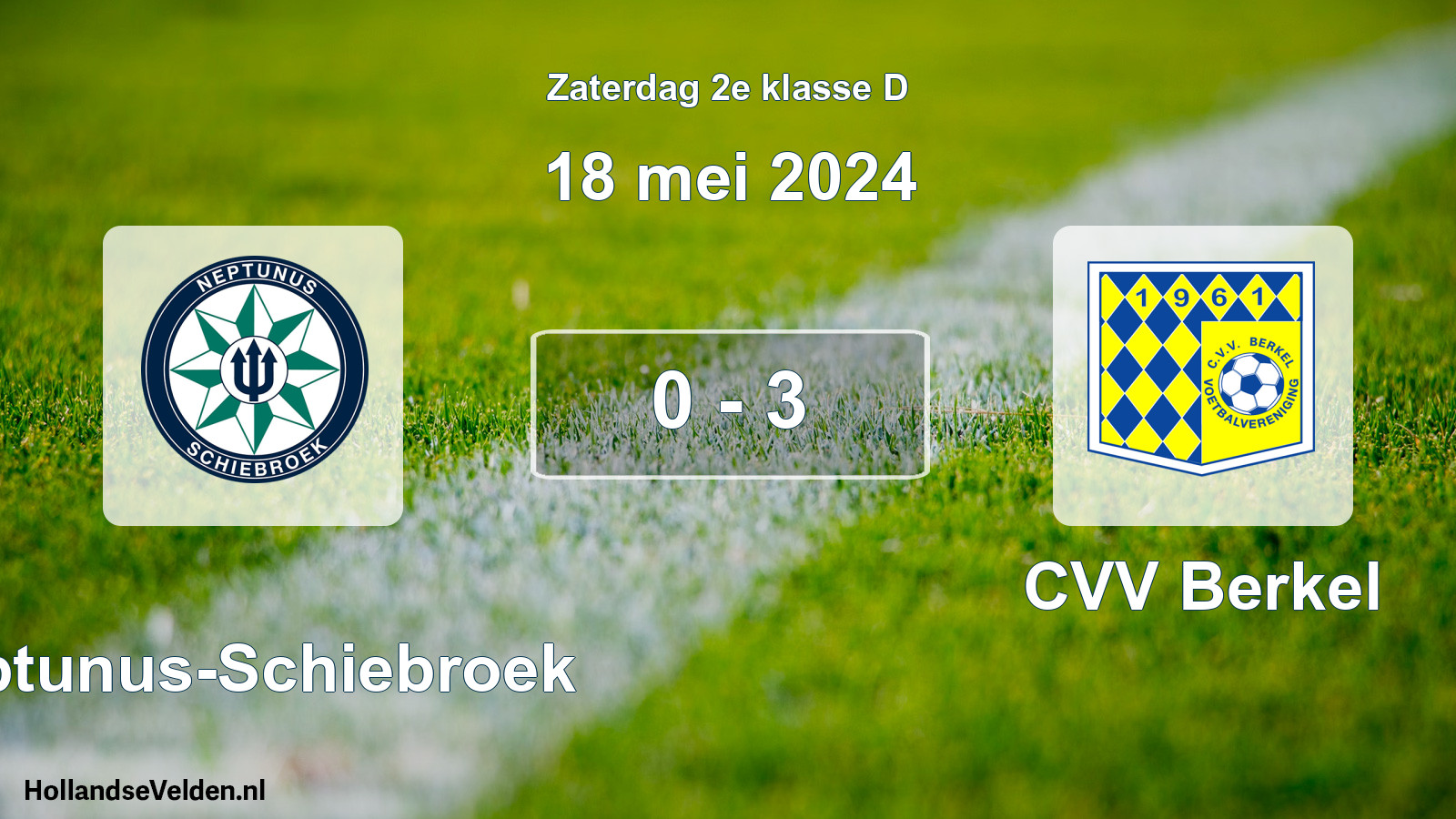 Total number of matches played: Neptunus-Schiebroek - CVV Berkel 0 - 3 (18 May 2024)