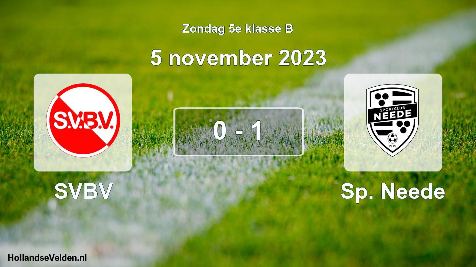 Total number of matches played: SVBV - Sp. Neede 0 - 1 (5 November 2023)