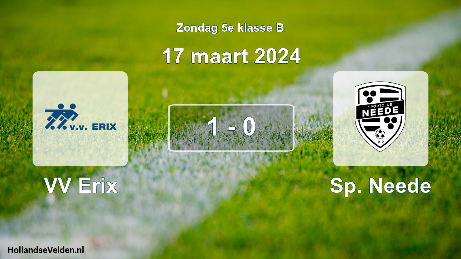 Total number of matches played: VV Erix - Sp. Neede 1 - 0 (17 March 2024)