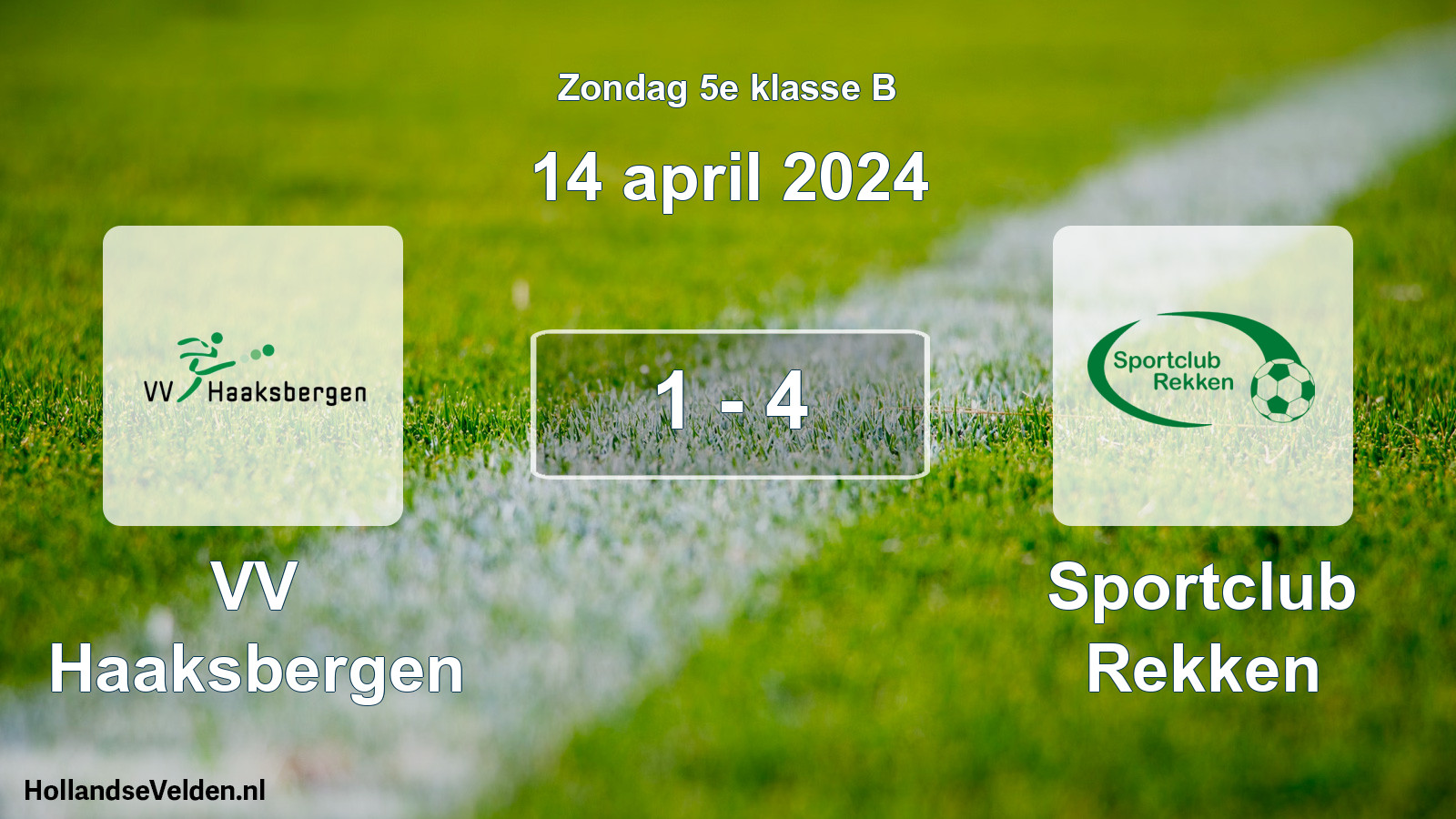 Total number of matches played: VV Haaksbergen - Sportclub Rekken 1 - 4 (14 April 2024)