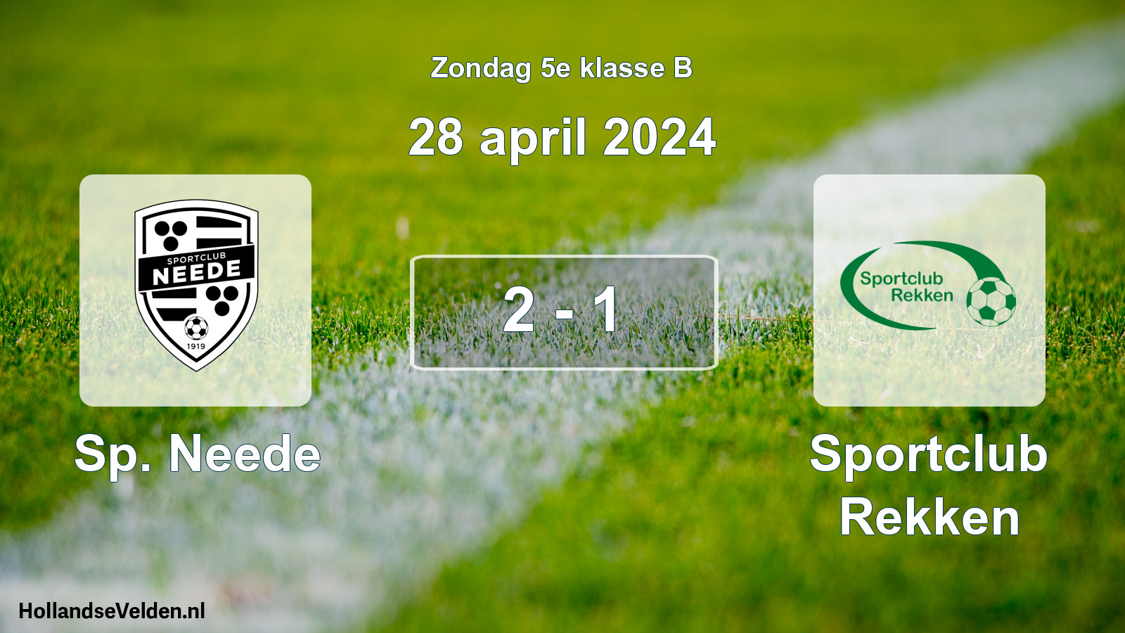Total number of matches played: Sp. Neede - Sportclub Rekken 2 - 1 (28 April 2024)