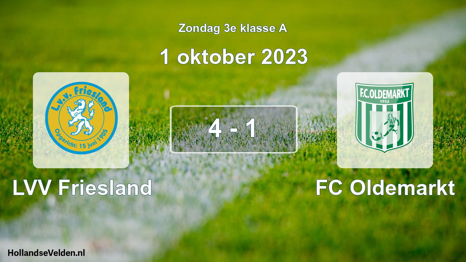 Total number of matches played: LVV Friesland - FC Oldemarkt 4 - 1 (1 October 2023)