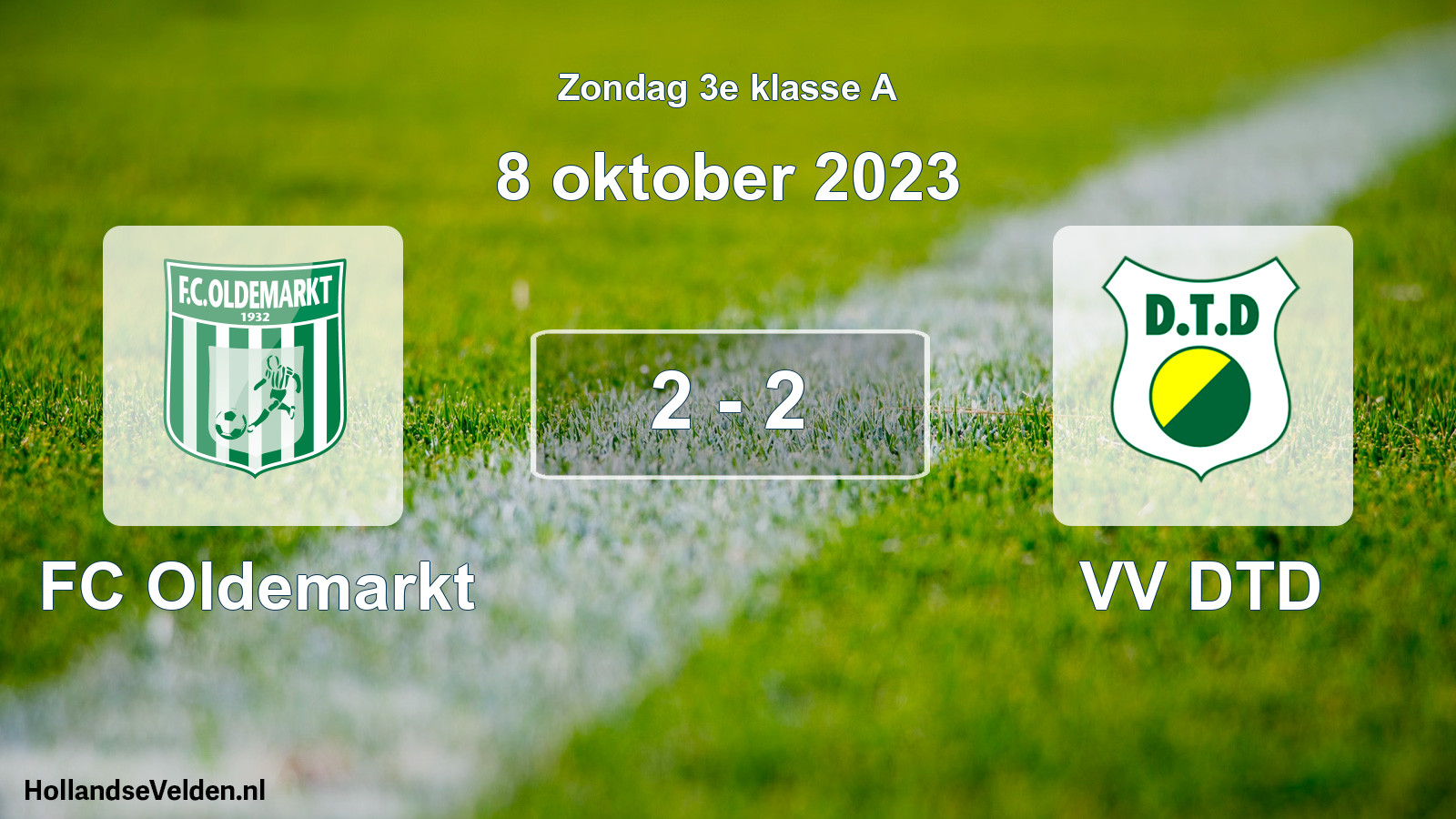 Total number of matches played: FC Oldemarkt - VV DTD 2 - 2 (8 October 2023)