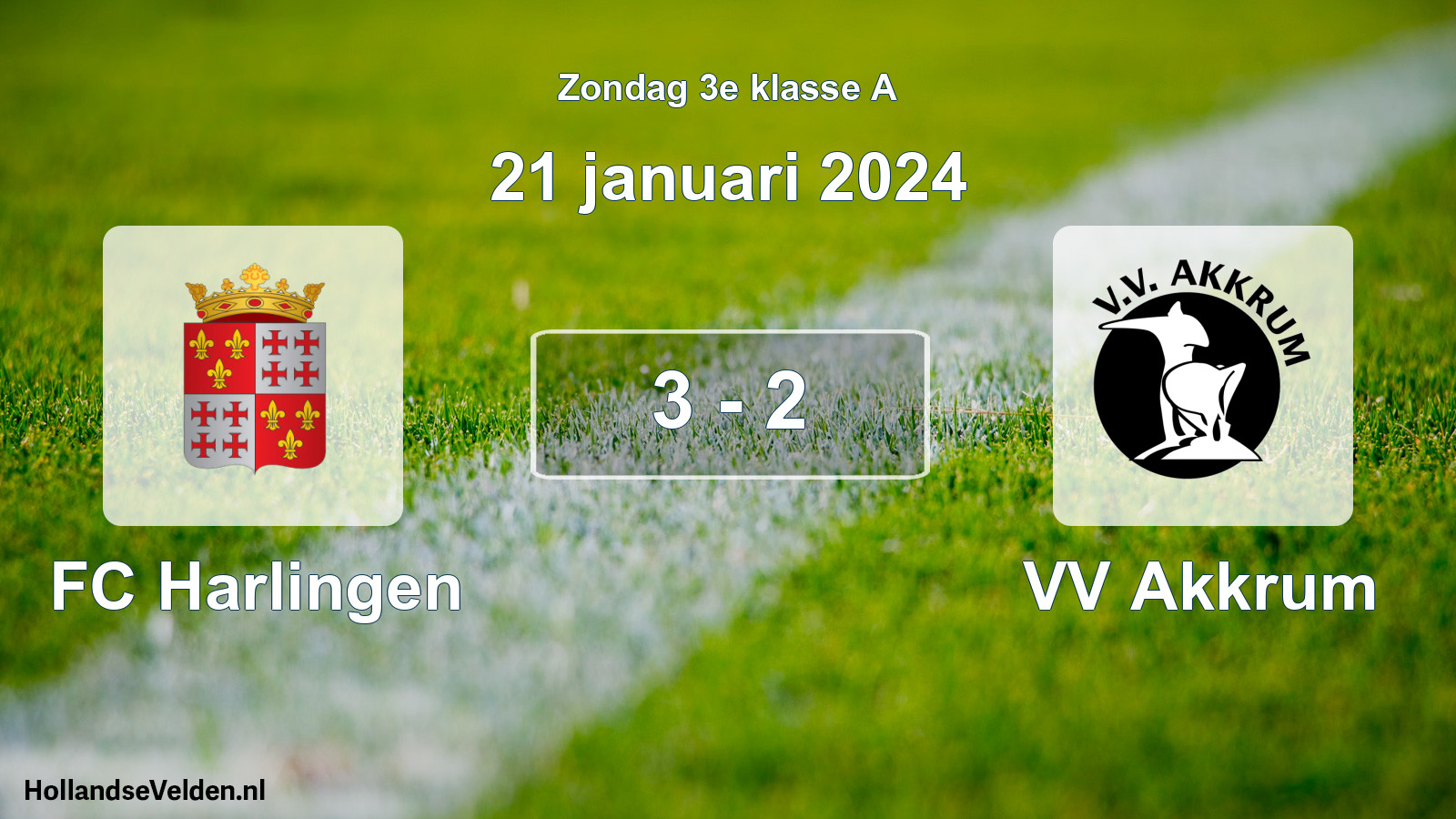 Total number of matches played: FC Harlingen - VV Akkrum 3 - 2 (21 January 2024)
