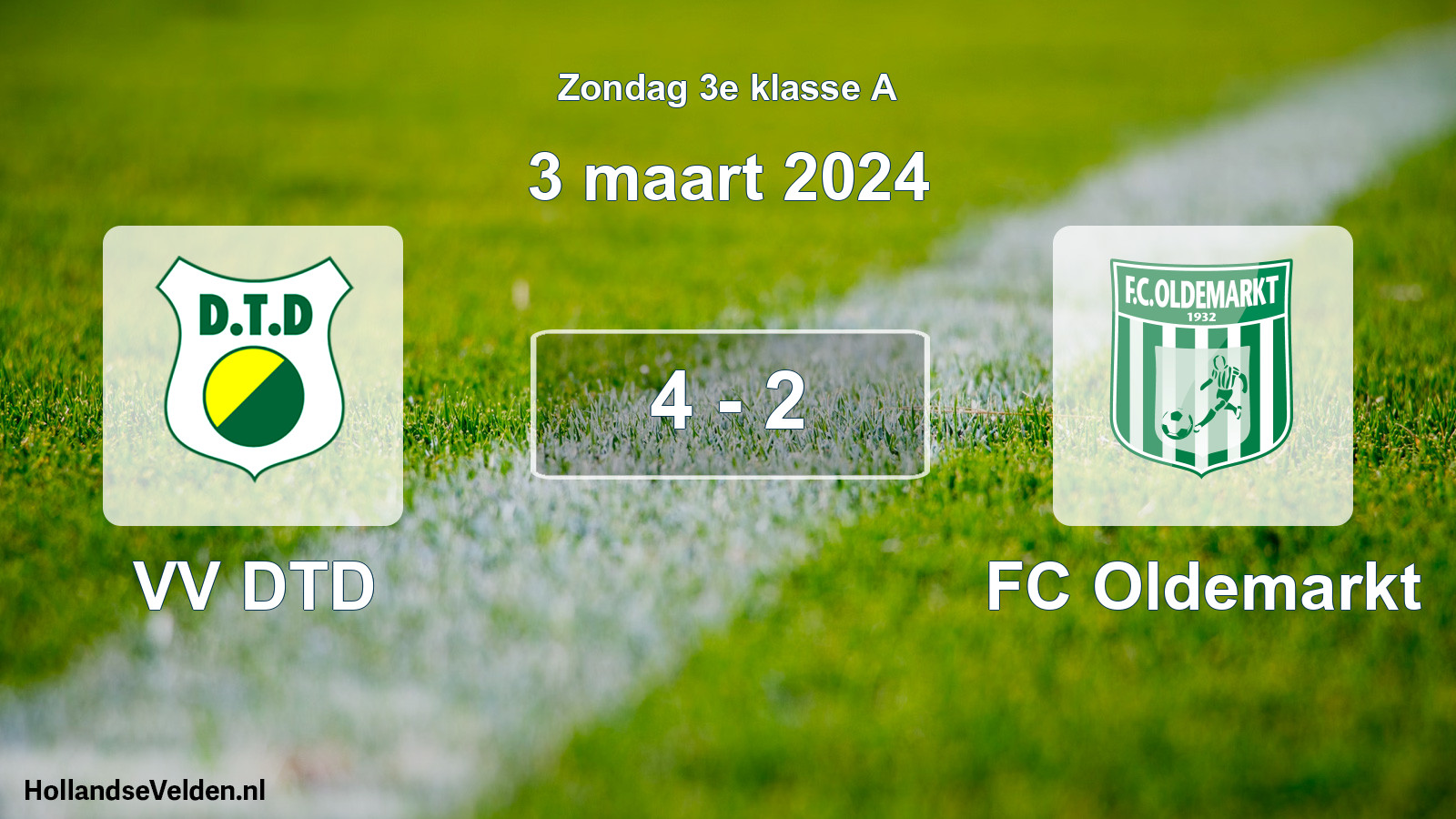 Total number of matches played: VV DTD - FC Oldemarkt 4 - 2 (3 March 2024)