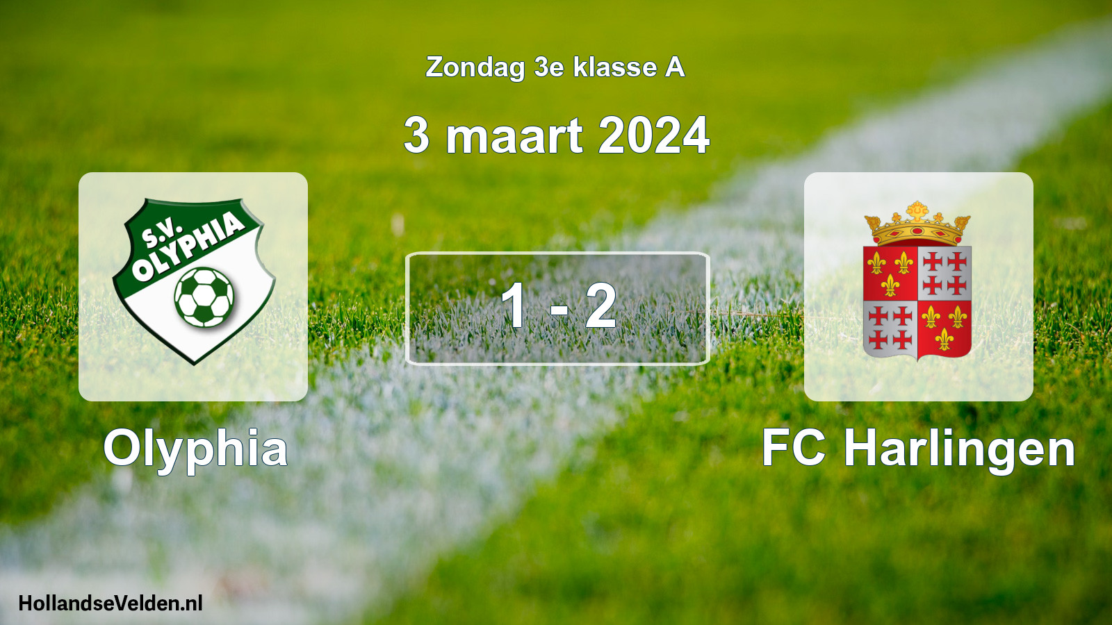Total number of matches played: Olyphia - FC Harlingen 1 - 2 (3 March 2024)