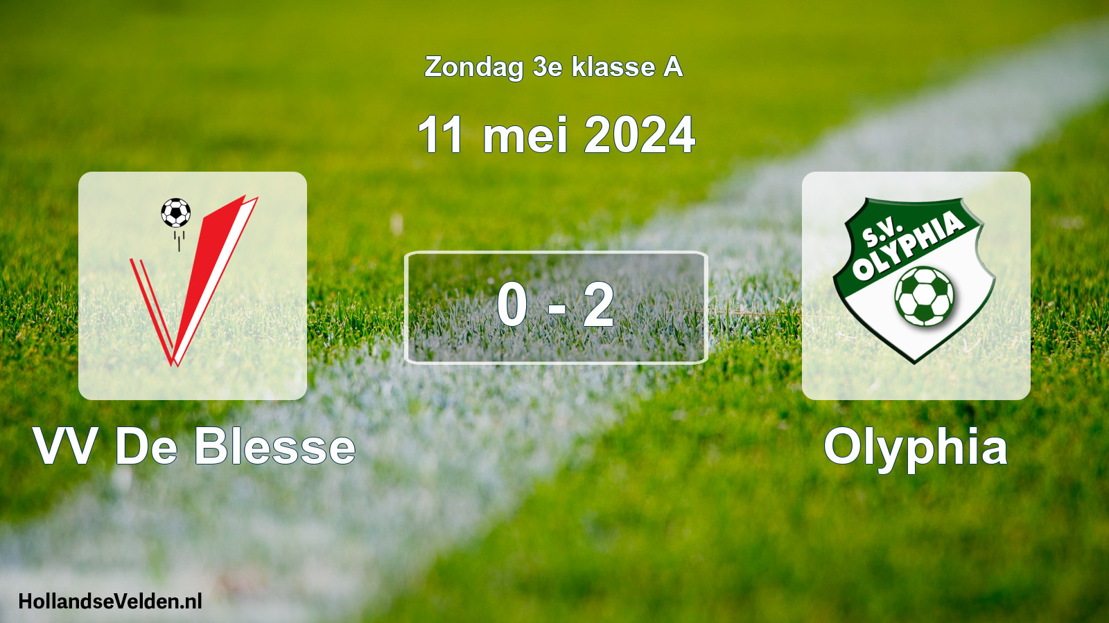 Total number of matches played: VV De Blesse - Olyphia 0 - 2 (11 May 2024)