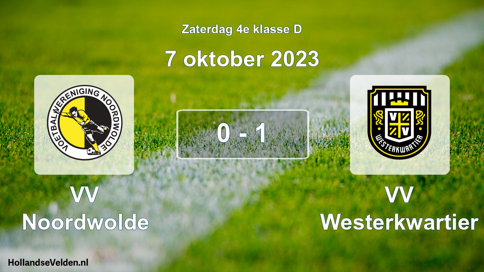 Total number of matches played: VV Noordwolde - VV Westerkwartier 0 - 1 (7 October 2023)