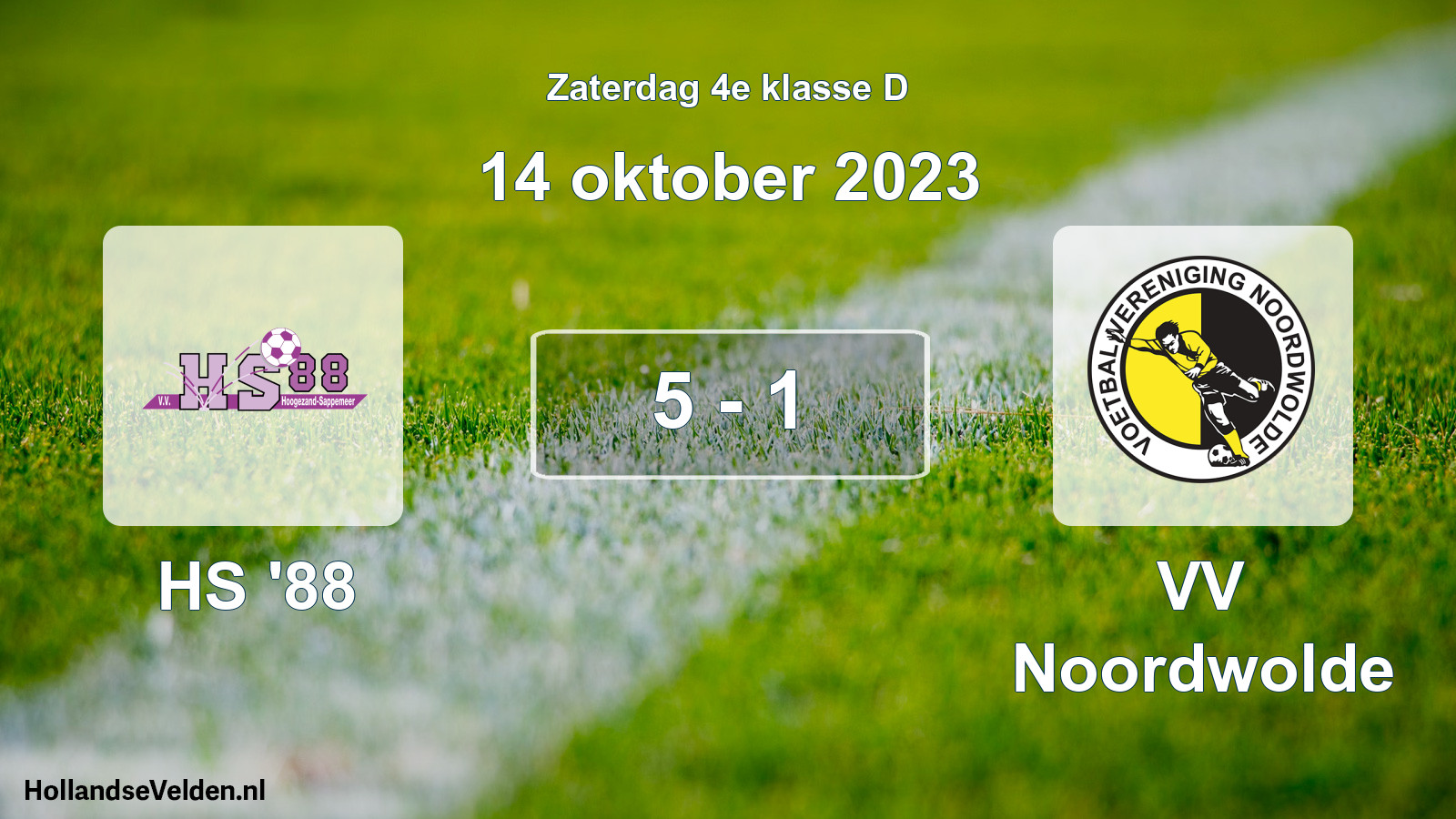 Total number of matches played: HS '88 - VV Noordwolde 5 - 1 (14 October 2023)