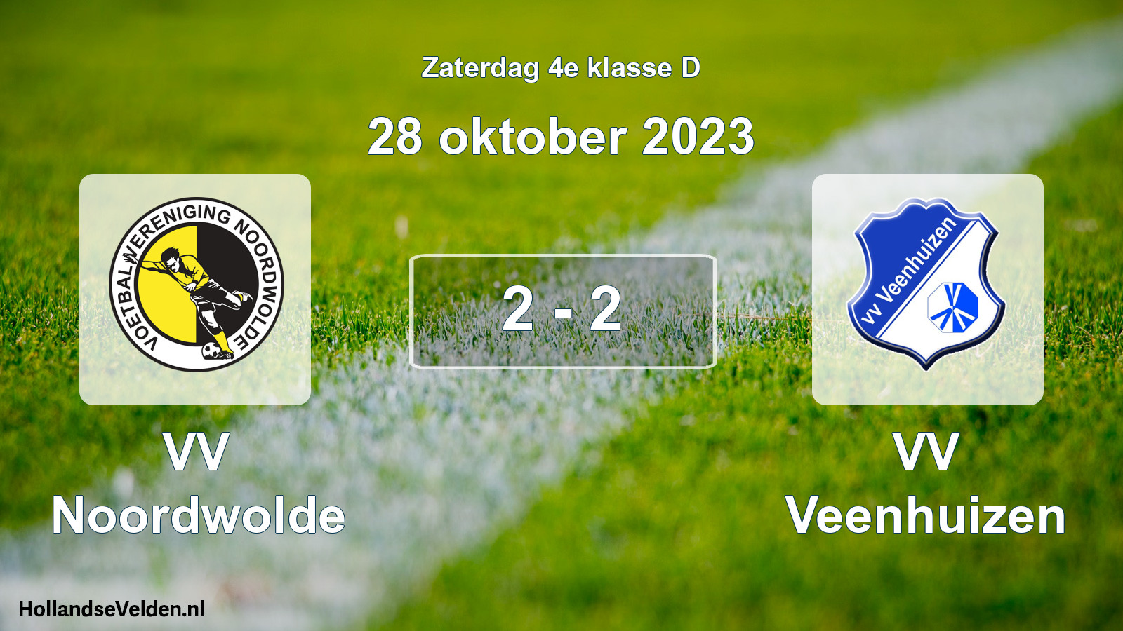 Total number of matches played: VV Noordwolde - VV Veenhuizen 2 - 2 (28 October 2023)