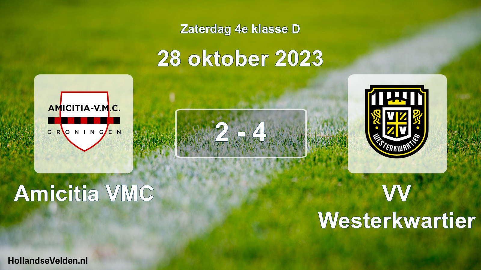 Gespeelde wedstrijd: Amicitia VMC - VV Westerkwartier 2 - 4 (28 oktober 2023)