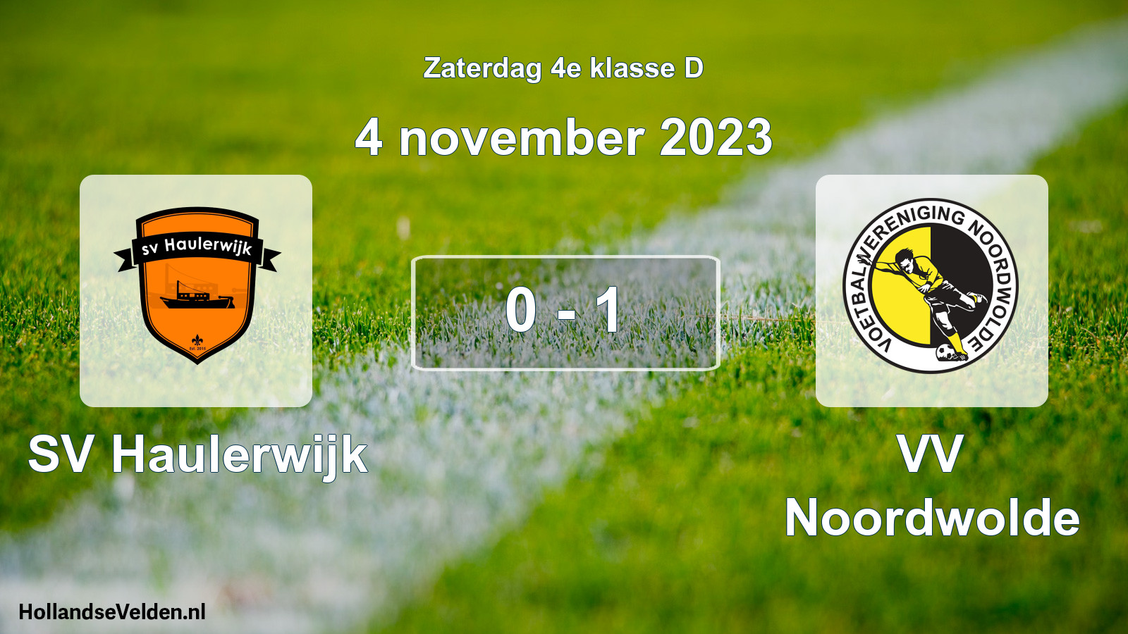 Total number of matches played: SV Haulerwijk - VV Noordwolde 0 - 1 (4 November 2023)