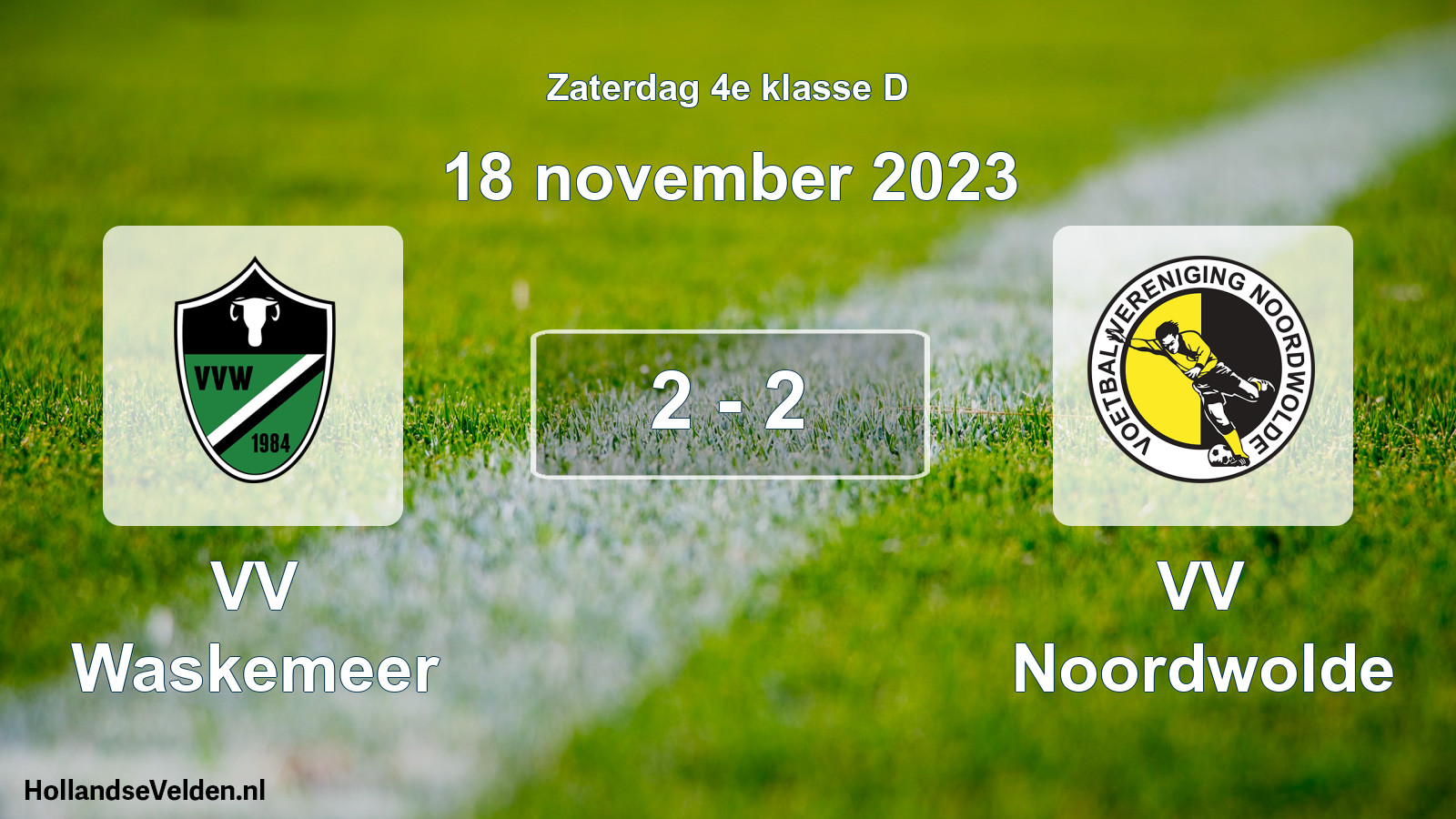 Total number of matches played: VV Waskemeer - VV Noordwolde 2 - 2 (18 November 2023)