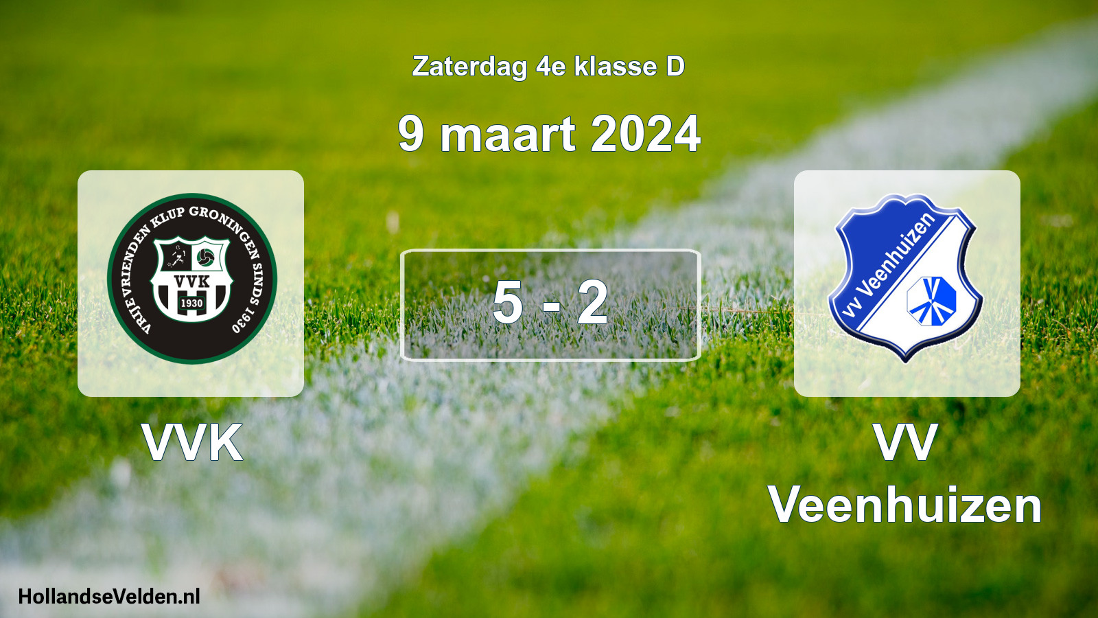 Total number of matches played: VVK - VV Veenhuizen 5 - 2 (9 March 2024)