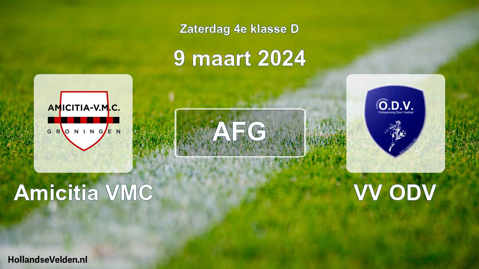 Scheduled Match: Amicitia VMC - VV ODV (9 March 2024)