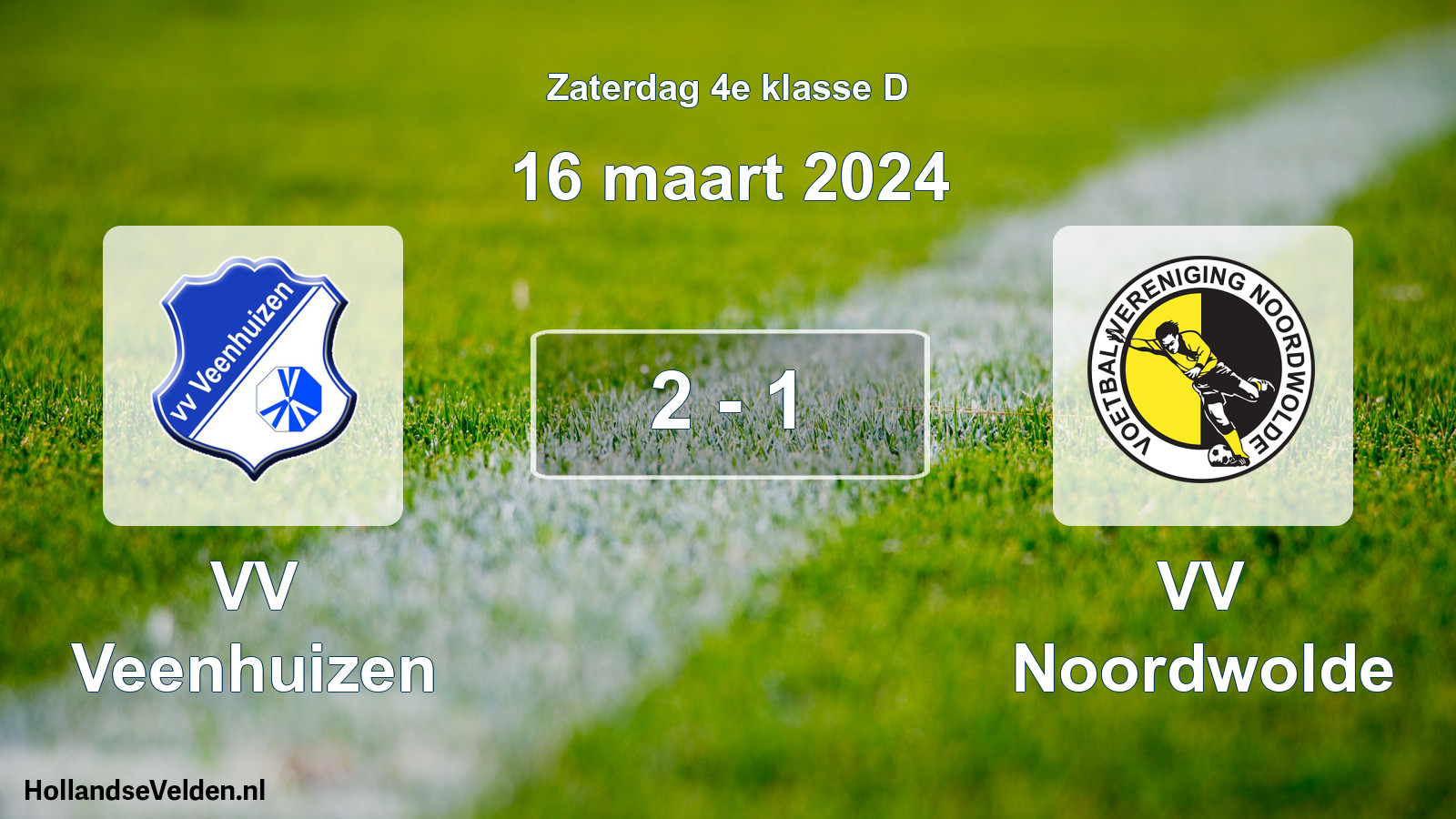 Total number of matches played: VV Veenhuizen - VV Noordwolde 2 - 1 (16 March 2024)