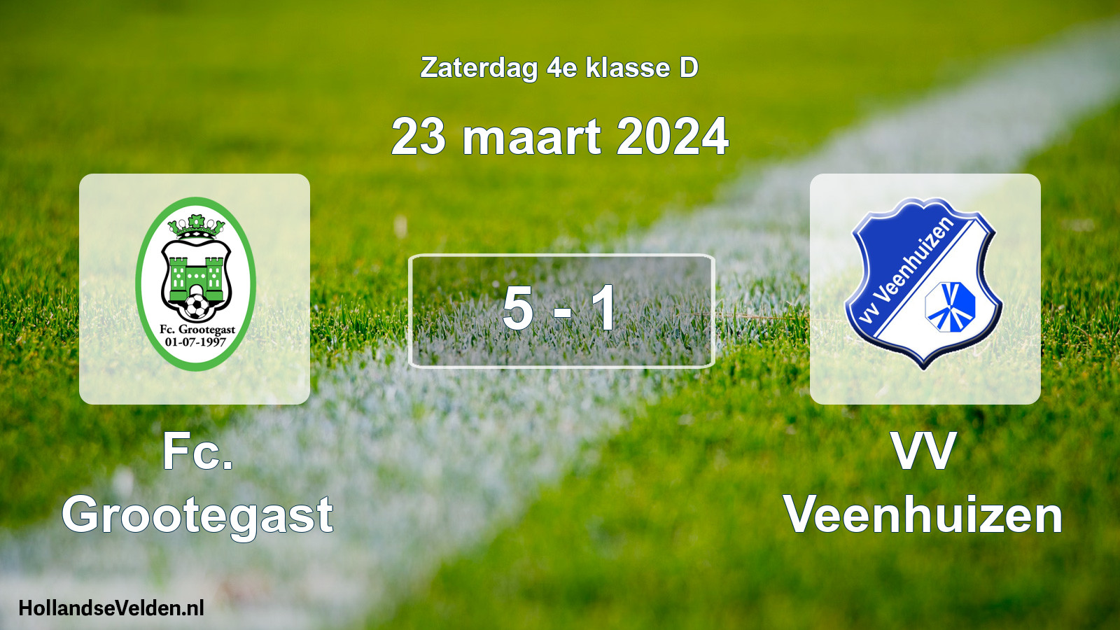 Total number of matches played: Fc. Grootegast - VV Veenhuizen 5 - 1 (23 March 2024)