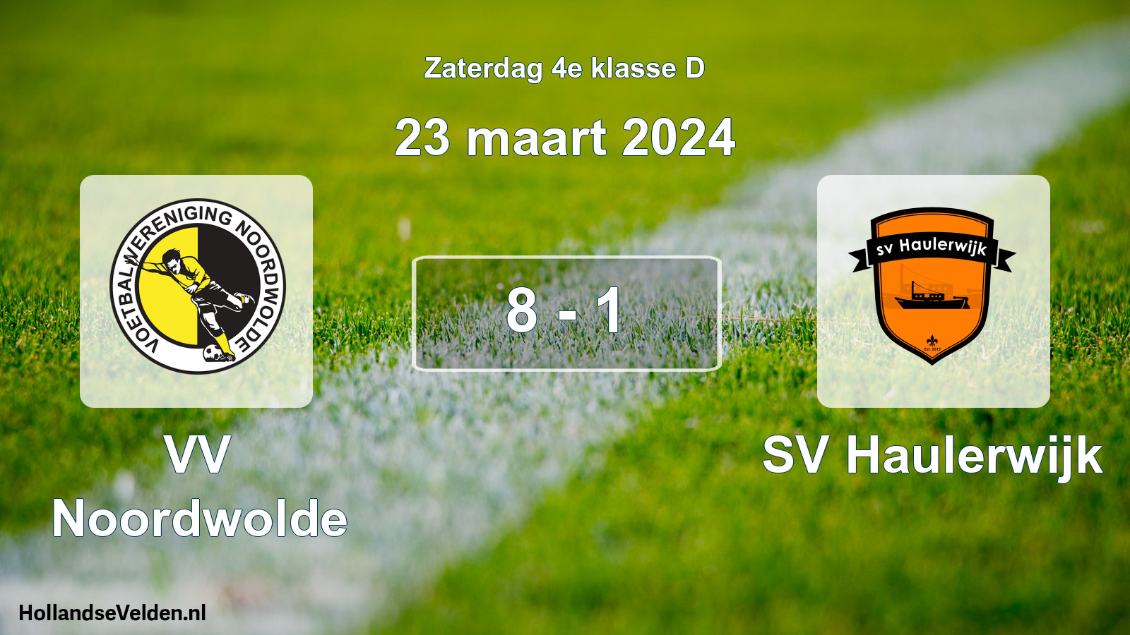 Total number of matches played: VV Noordwolde - SV Haulerwijk 8 - 1 (23 March 2024)