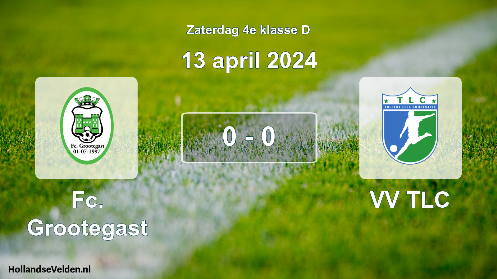 Total number of matches played: Fc. Grootegast - VV TLC 0 - 0 (13 April 2024)