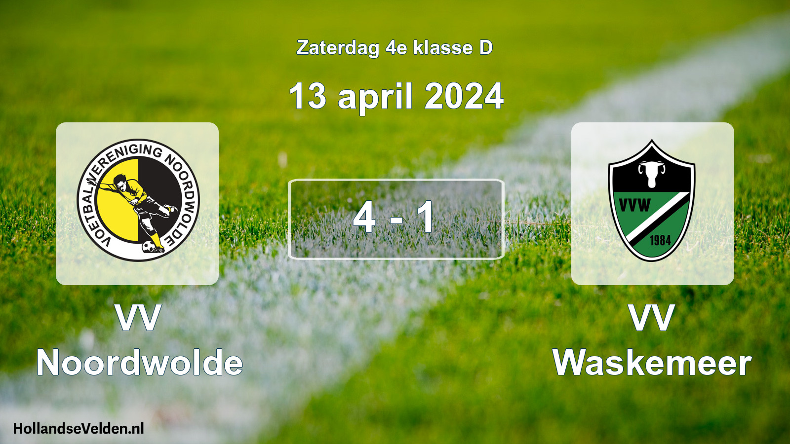 Total number of matches played: VV Noordwolde - VV Waskemeer 4 - 1 (13 April 2024)