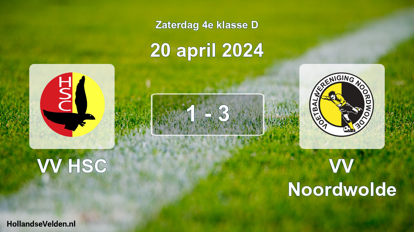 Total number of matches played: VV HSC - VV Noordwolde 1 - 3 (20 April 2024)