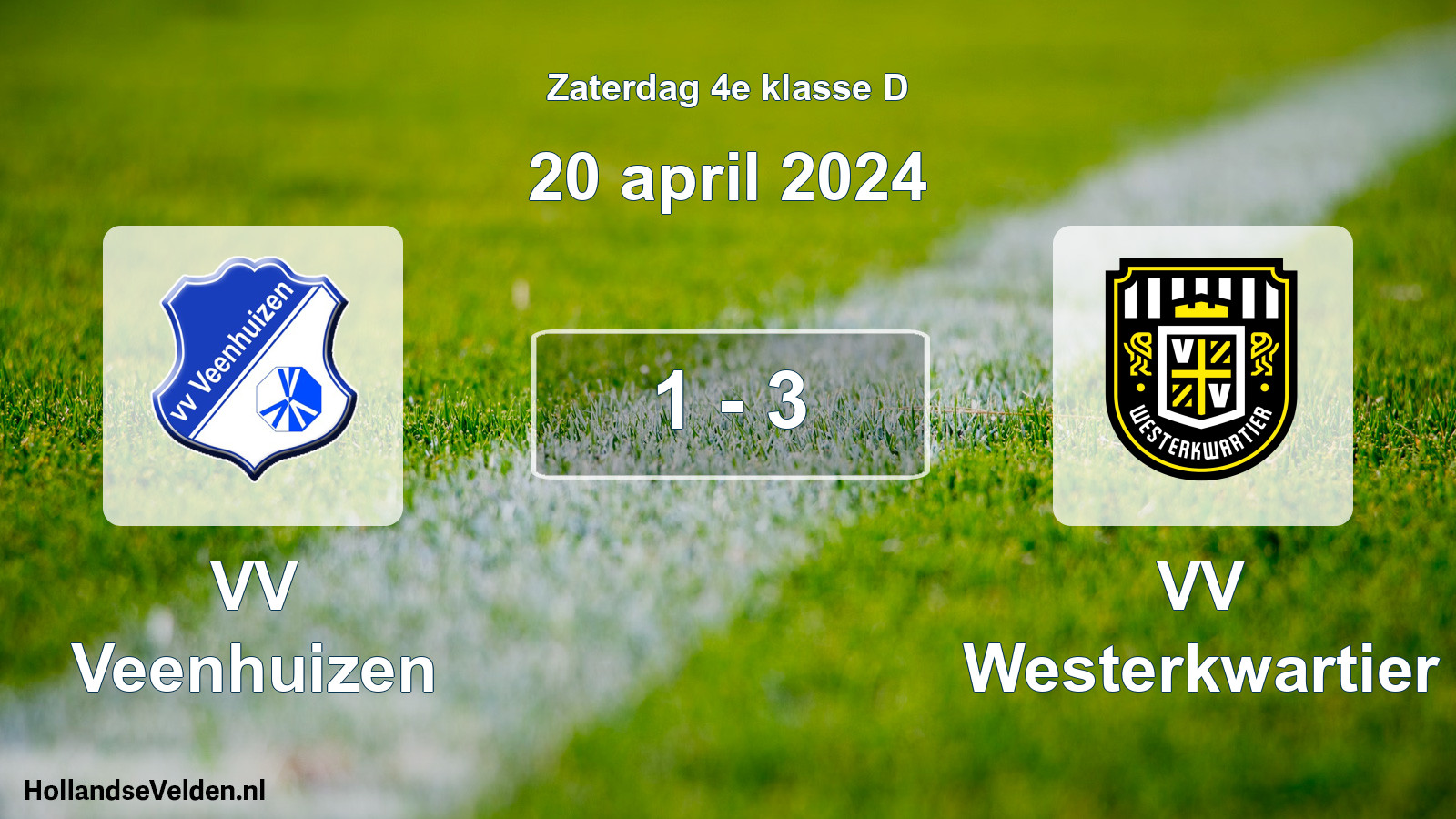Total number of matches played: VV Veenhuizen - VV Westerkwartier 1 - 3 (20 April 2024)