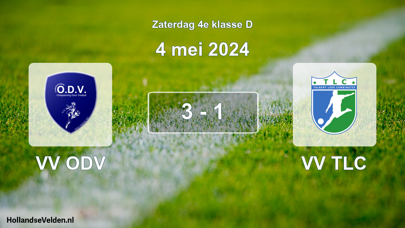 Total number of matches played: VV ODV - VV TLC 3 - 1 (4 May 2024)