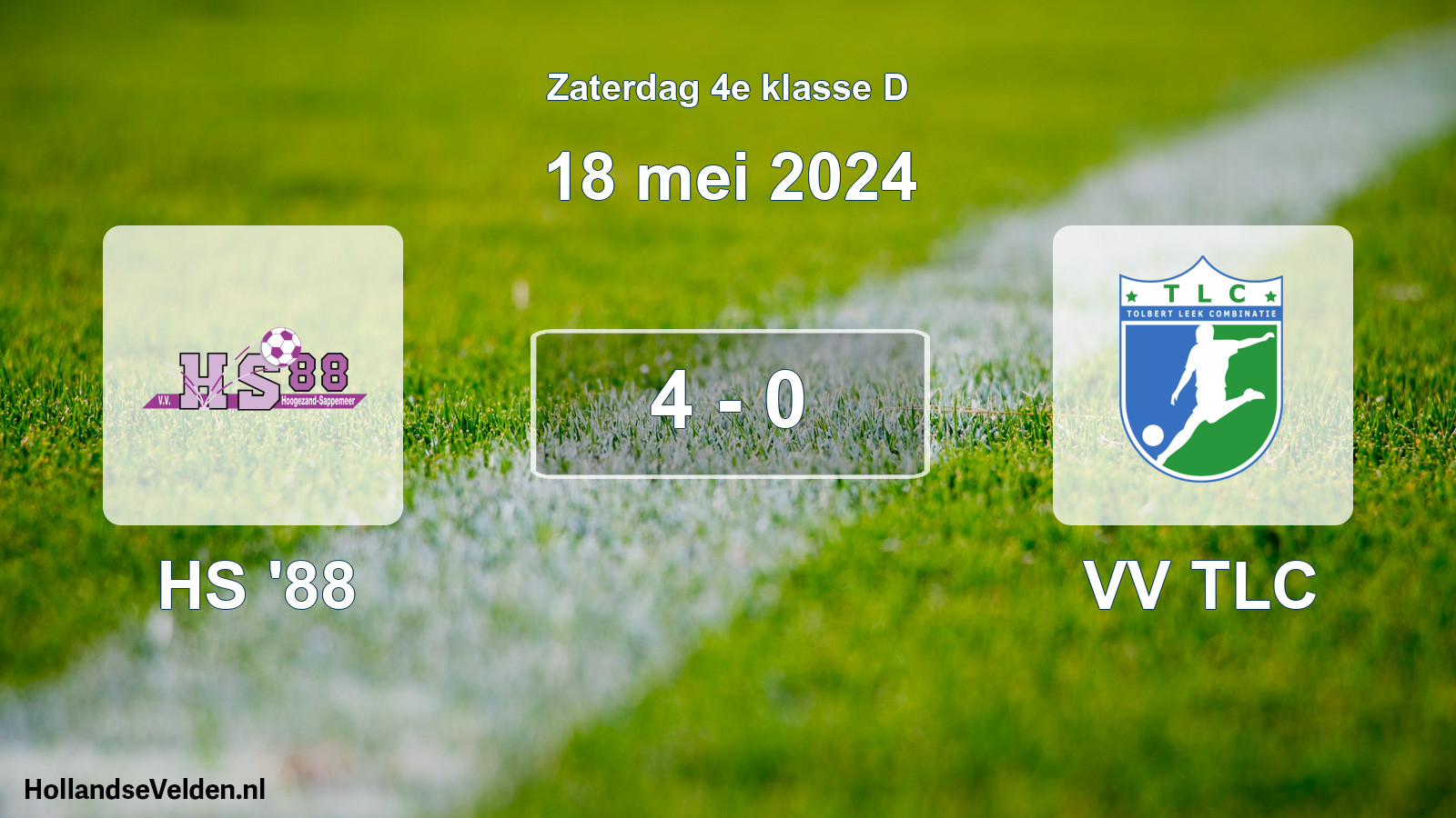 Total number of matches played: HS '88 - VV TLC 4 - 0 (18 May 2024)