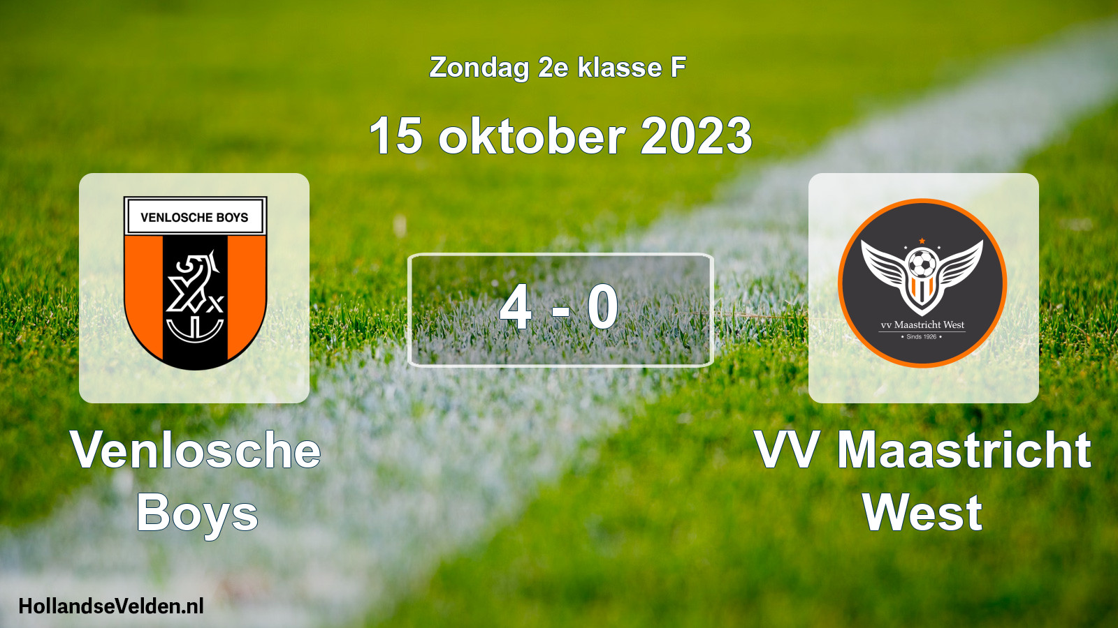 Total number of matches played: Venlosche Boys - VV Maastricht West 4 - 0 (15 October 2023)