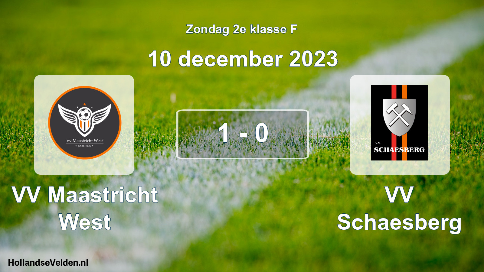 Total number of matches played: VV Maastricht West - VV Schaesberg 1 - 0 (10 December 2023)