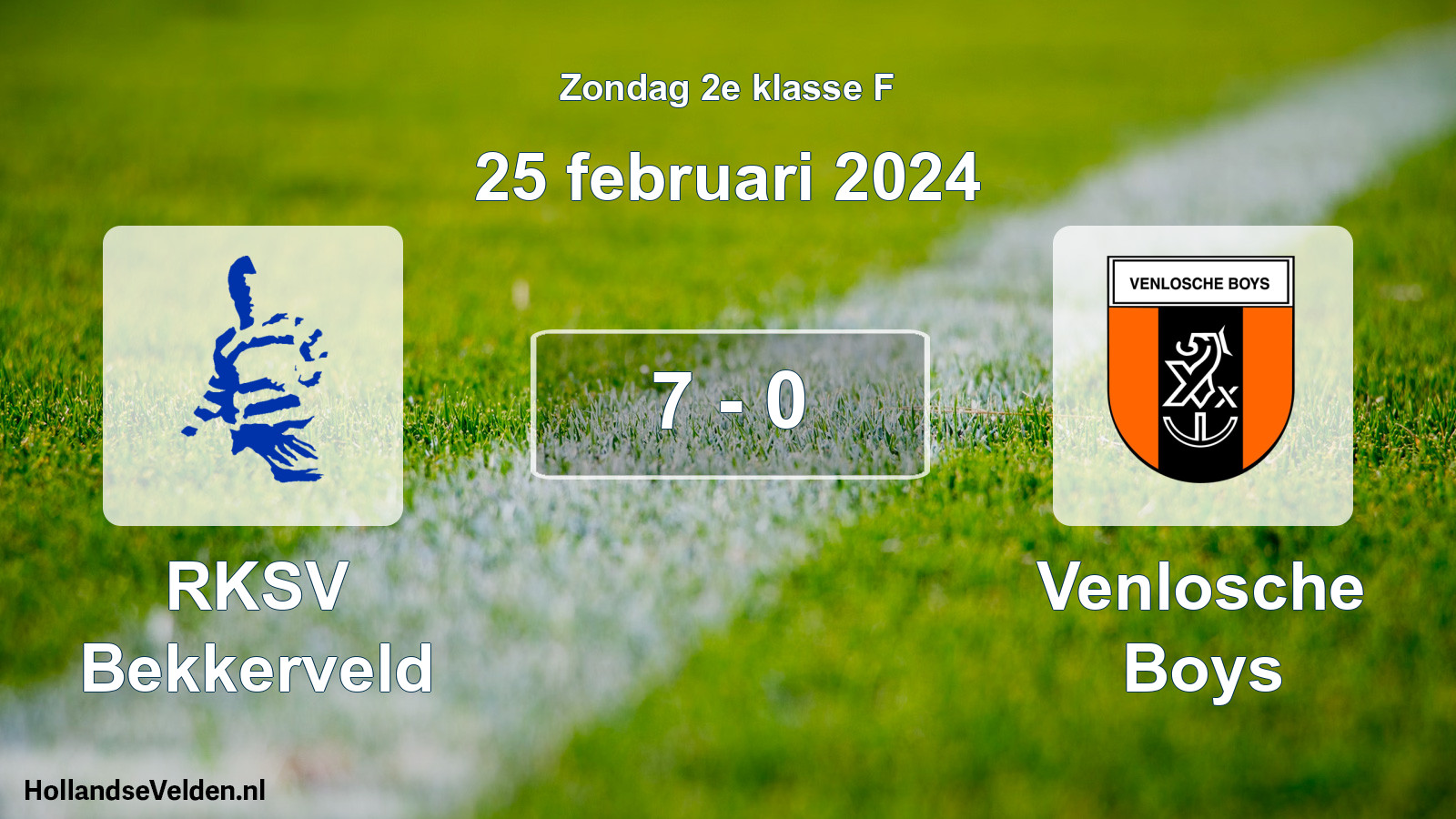 Total number of matches played: RKSV Bekkerveld - Venlosche Boys 7 - 0 (25 February 2024)