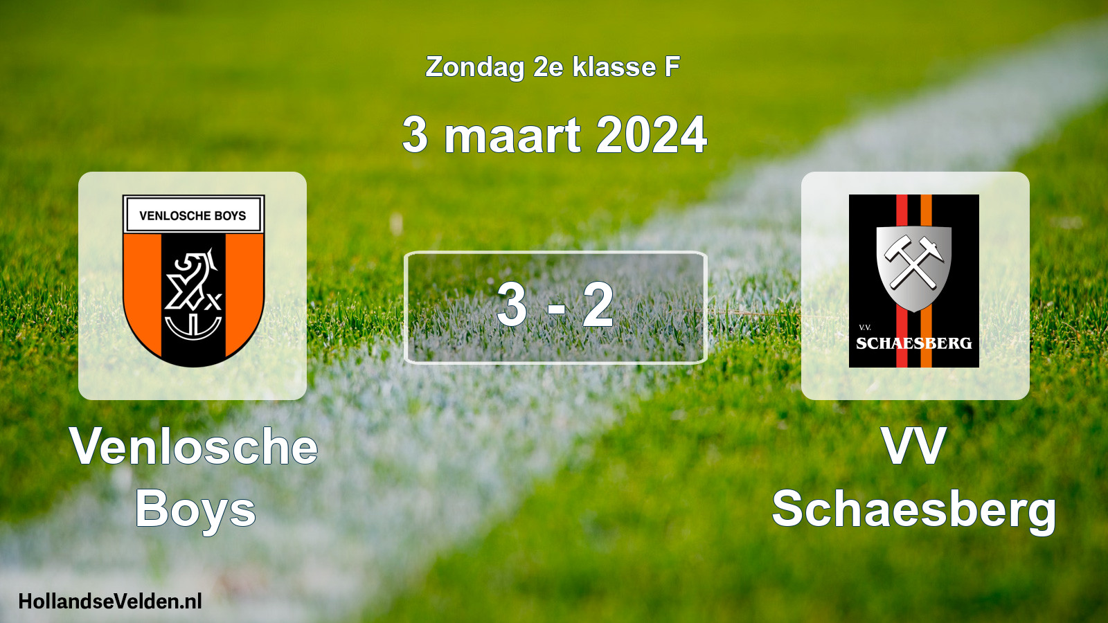 Total number of matches played: Venlosche Boys - VV Schaesberg 3 - 2 (3 March 2024)