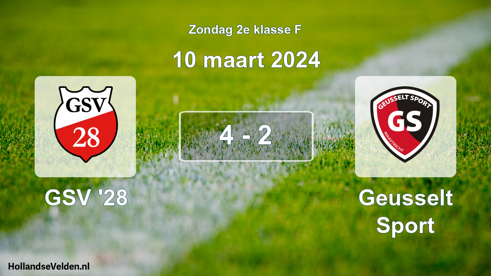 Total number of matches played: GSV '28 - Geusselt Sport 4 - 2 (10 March 2024)