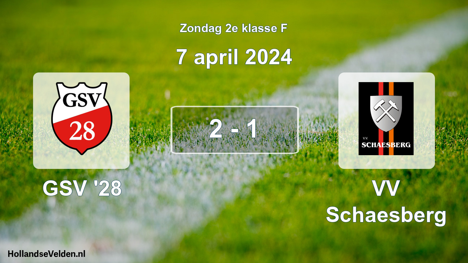 Total number of matches played: GSV '28 - VV Schaesberg 2 - 1 (7 April 2024)