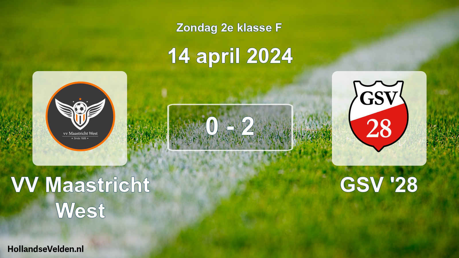 Total number of matches played: VV Maastricht West - GSV '28 0 - 2 (14 April 2024)