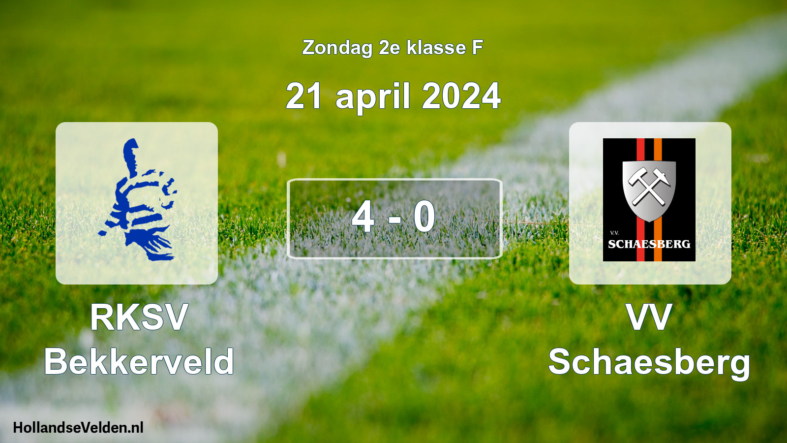 Total number of matches played: RKSV Bekkerveld - VV Schaesberg 4 - 0 (21 April 2024)
