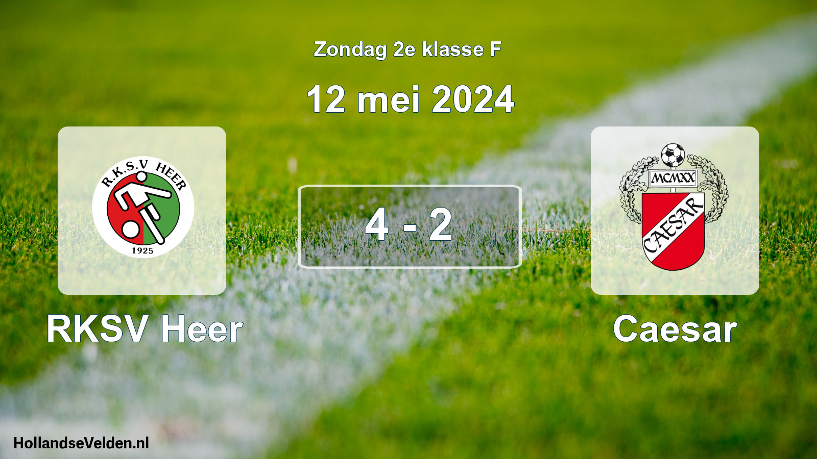 Total number of matches played: RKSV Heer - Caesar 4 - 2 (12 May 2024)