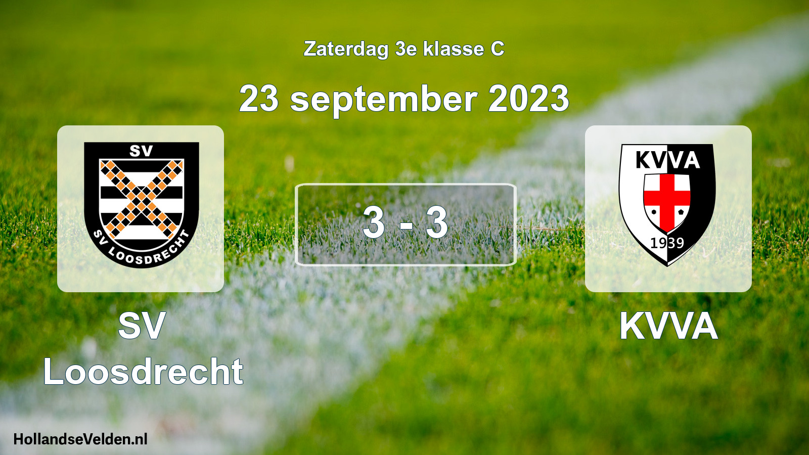 Total number of matches played: SV Loosdrecht - KVVA 3 - 3 (23 September 2023)