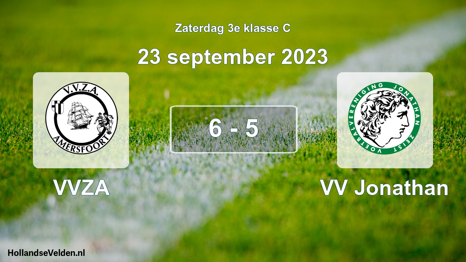 Total number of matches played: VVZA - VV Jonathan 6 - 5 (23 September 2023)
