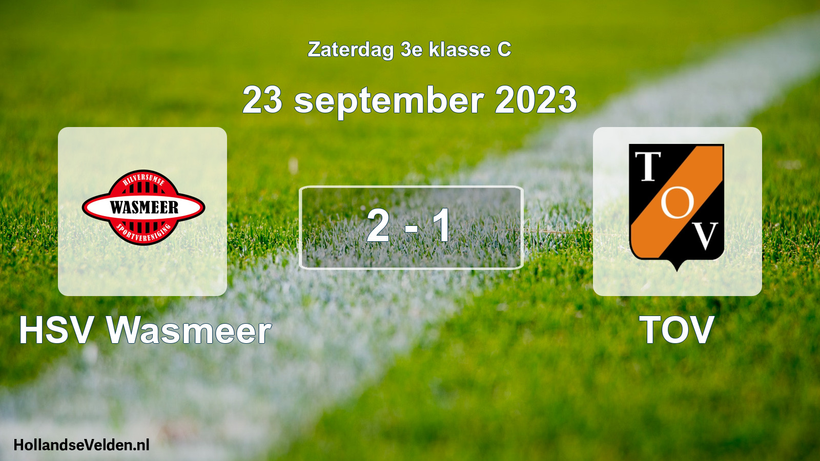 Total number of matches played: HSV Wasmeer - TOV 2 - 1 (23 September 2023)