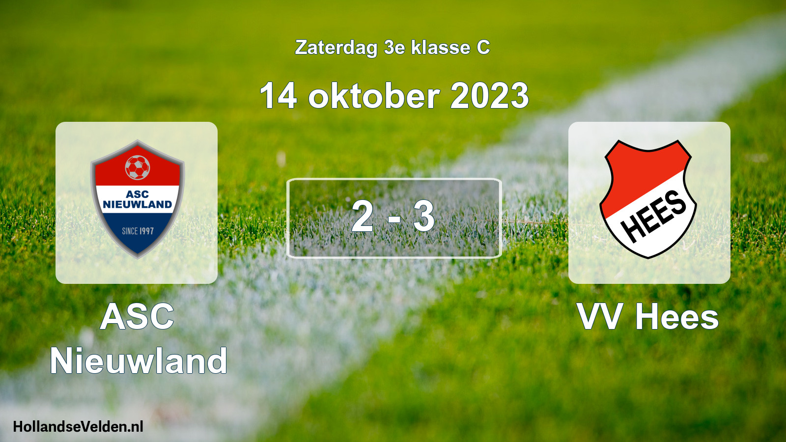 Total number of matches played: ASC Nieuwland - VV Hees 2 - 3 (14 October 2023)